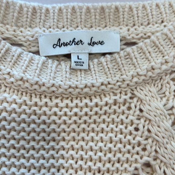 NWT - Another Love Meryl Mesh Embroidery Sweater in Vintage Cream - Picture 4 of 4